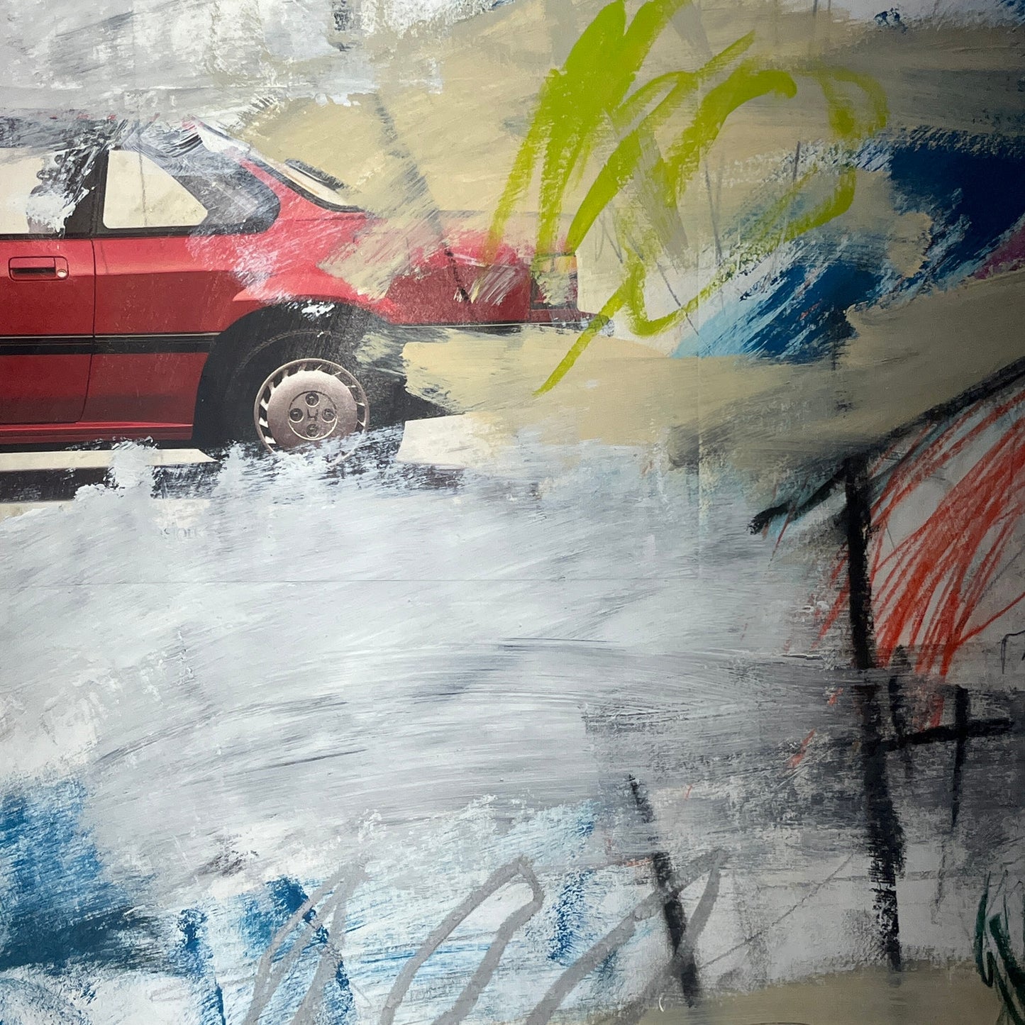 Original Mixed Media Abstract Modern Art Painting 18x24 "Songket" Signed