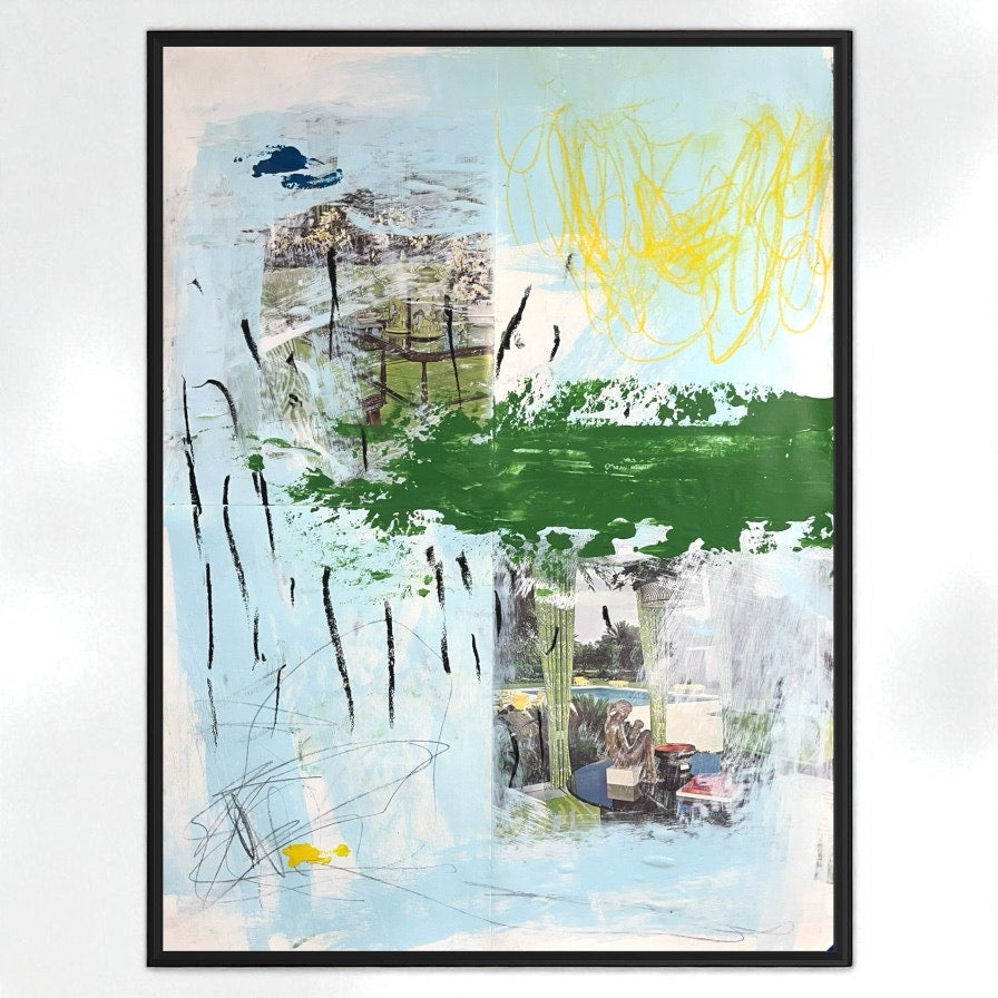 Original Mixed Media Abstract Modern Art Painting 18x24 "Sitology" Signed