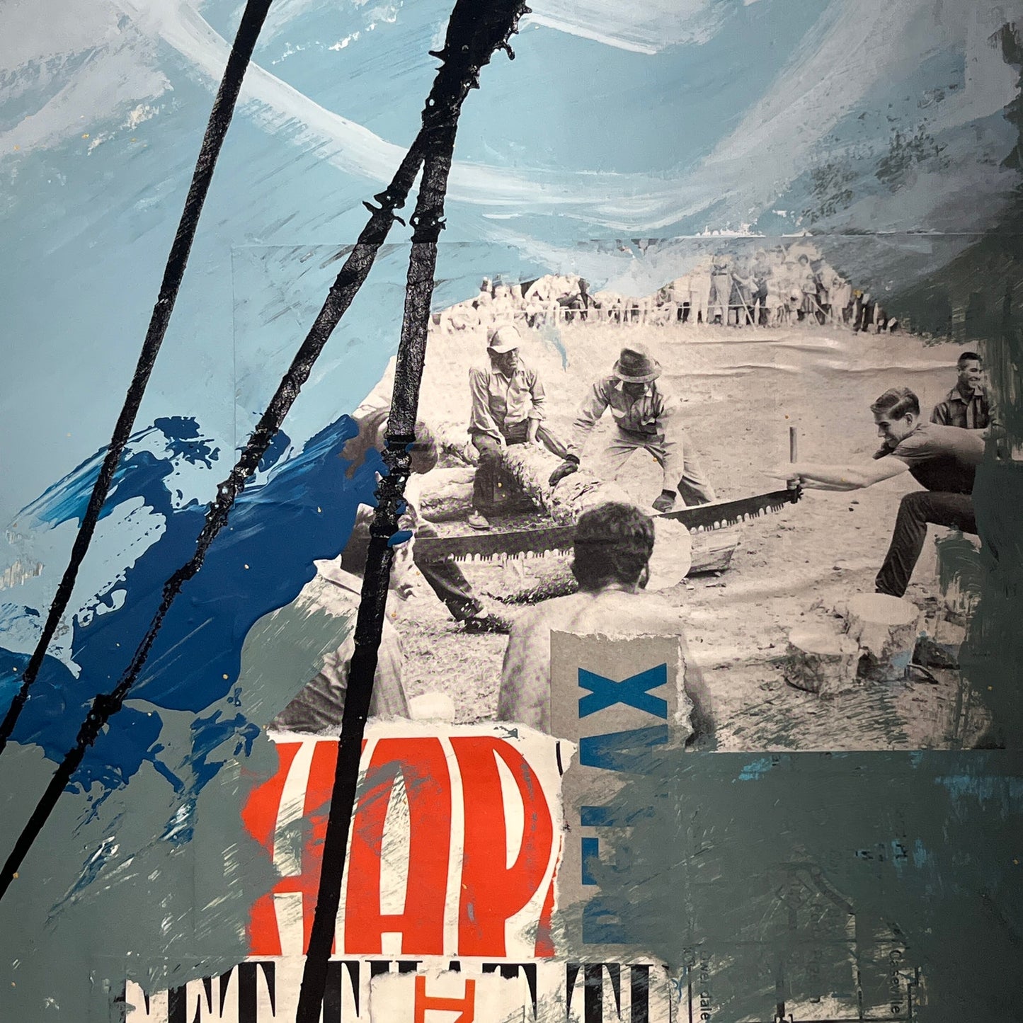 Original Mixed Media Abstract Modern Art Painting 18x24 "Onomastics" Signed