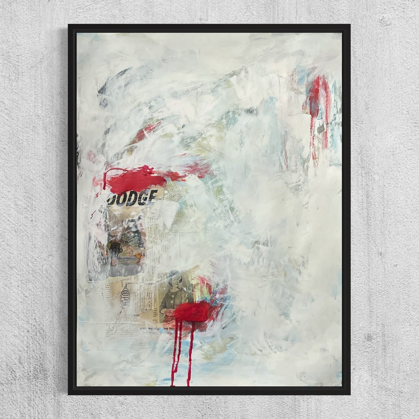 Original Mixed Media Abstract Art Painting 18x24 “Dodge" Signed