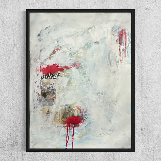 Original Mixed Media Abstract Art Painting 18x24 “Dodge" Signed