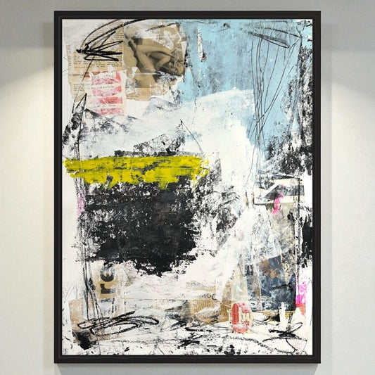 Original Mixed Media Abstract Modern Art Painting 18x24 "Icterical" Signed