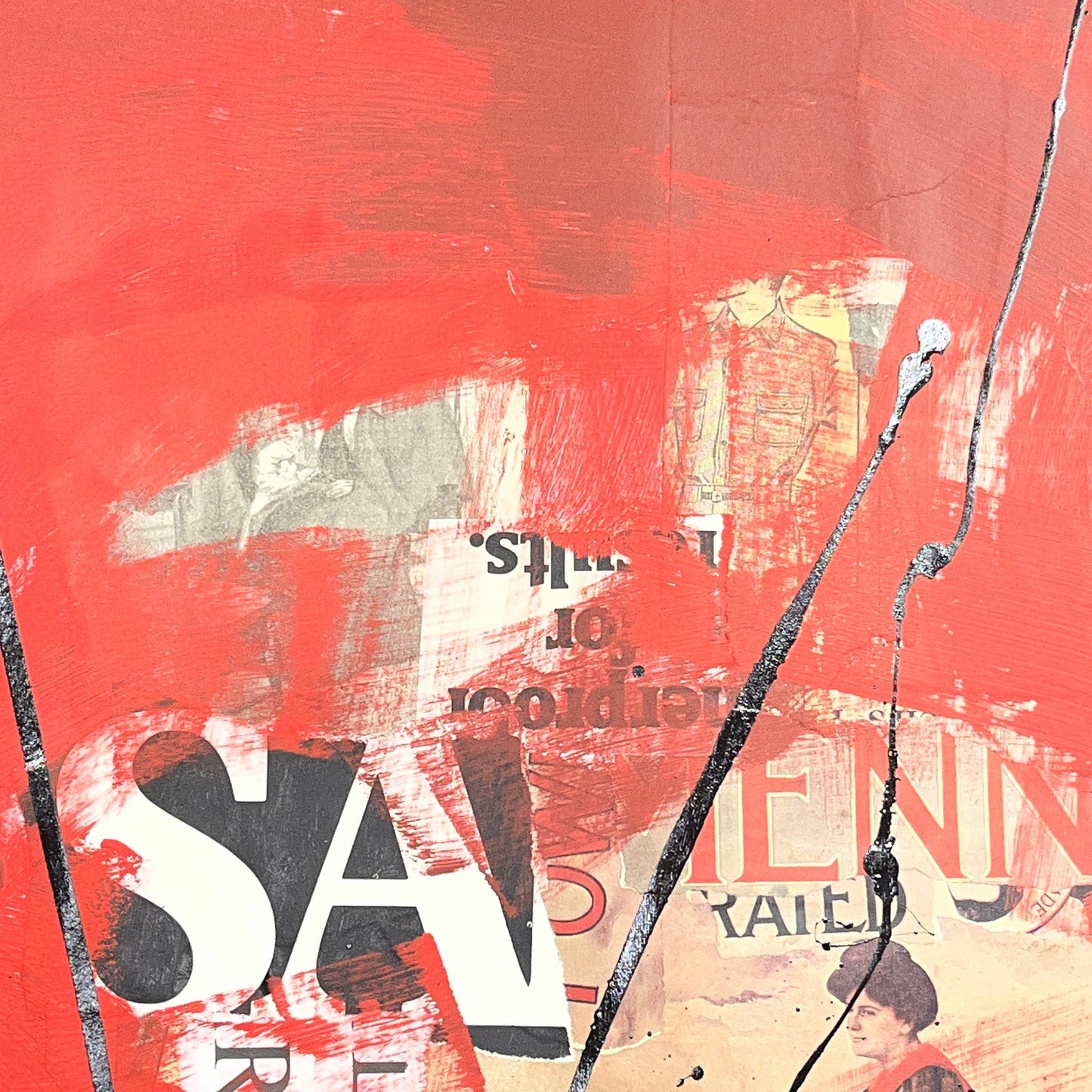 Original Mixed Media Abstract Modern Art Painting 18x24 "Metanomen" Signed