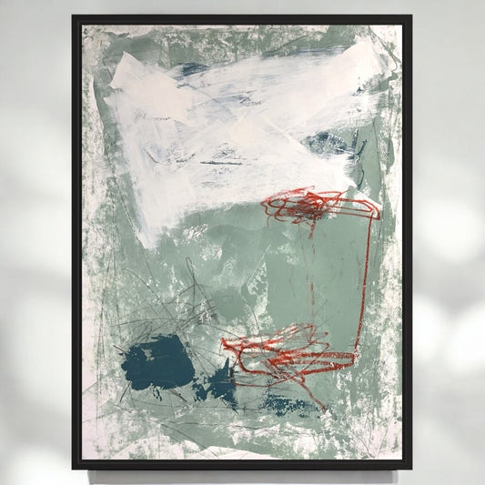 Original Mixed Media Abstract Modern Art Painting 18x24 "Ibidine" Signed