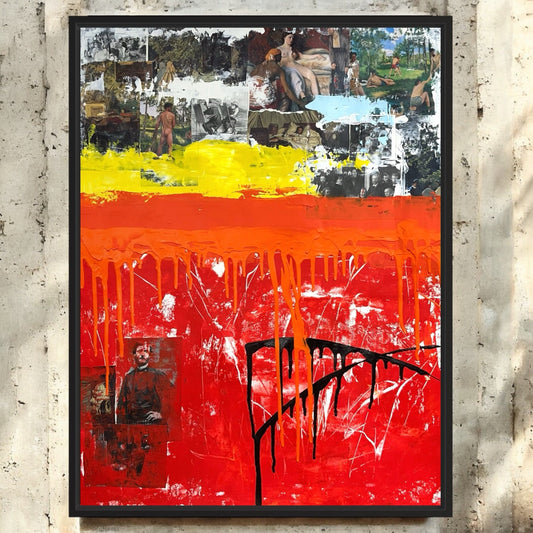 Original Mixed Media Abstract Modern Art Painting 18x24 "Vertant" Signed
