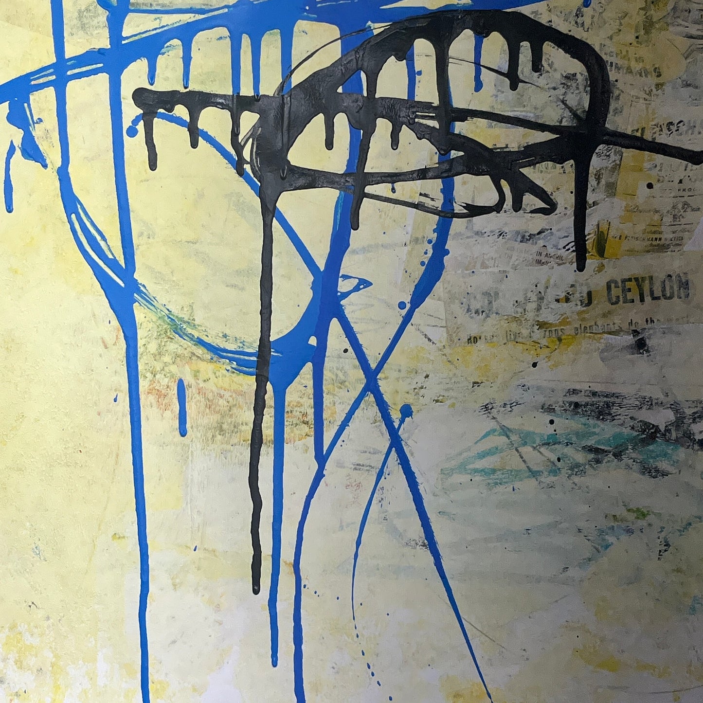 Original Mixed Media Abstract Modern Art Painting 18x24 "Vertant" Signed