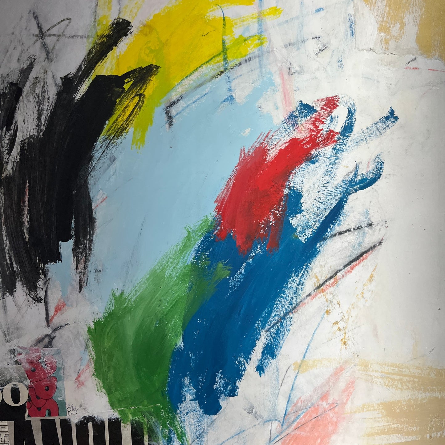 Original Mixed Media Abstract Modern Art Painting 18x24 "Imsonic" Signed