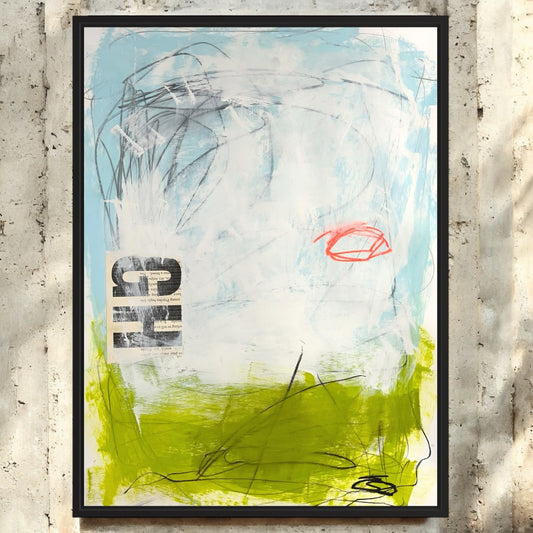 Original Mixed Media Abstract Modern Art Painting 18x24 "Keb" Signed
