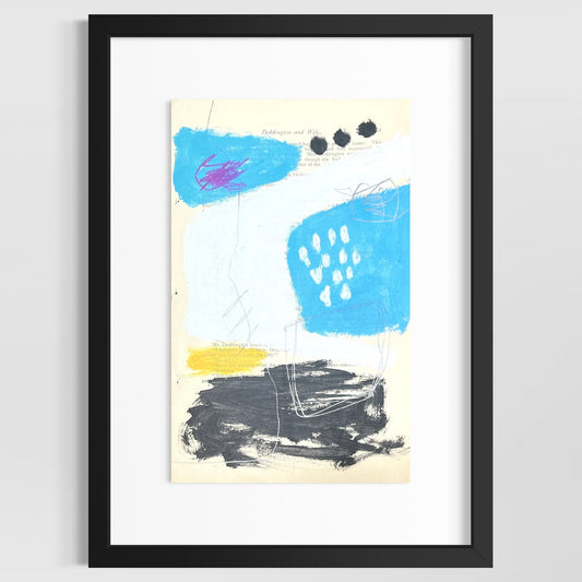 Original Abstract Modern Art Painting on Paper from 1875 Magazine #5 Signed
