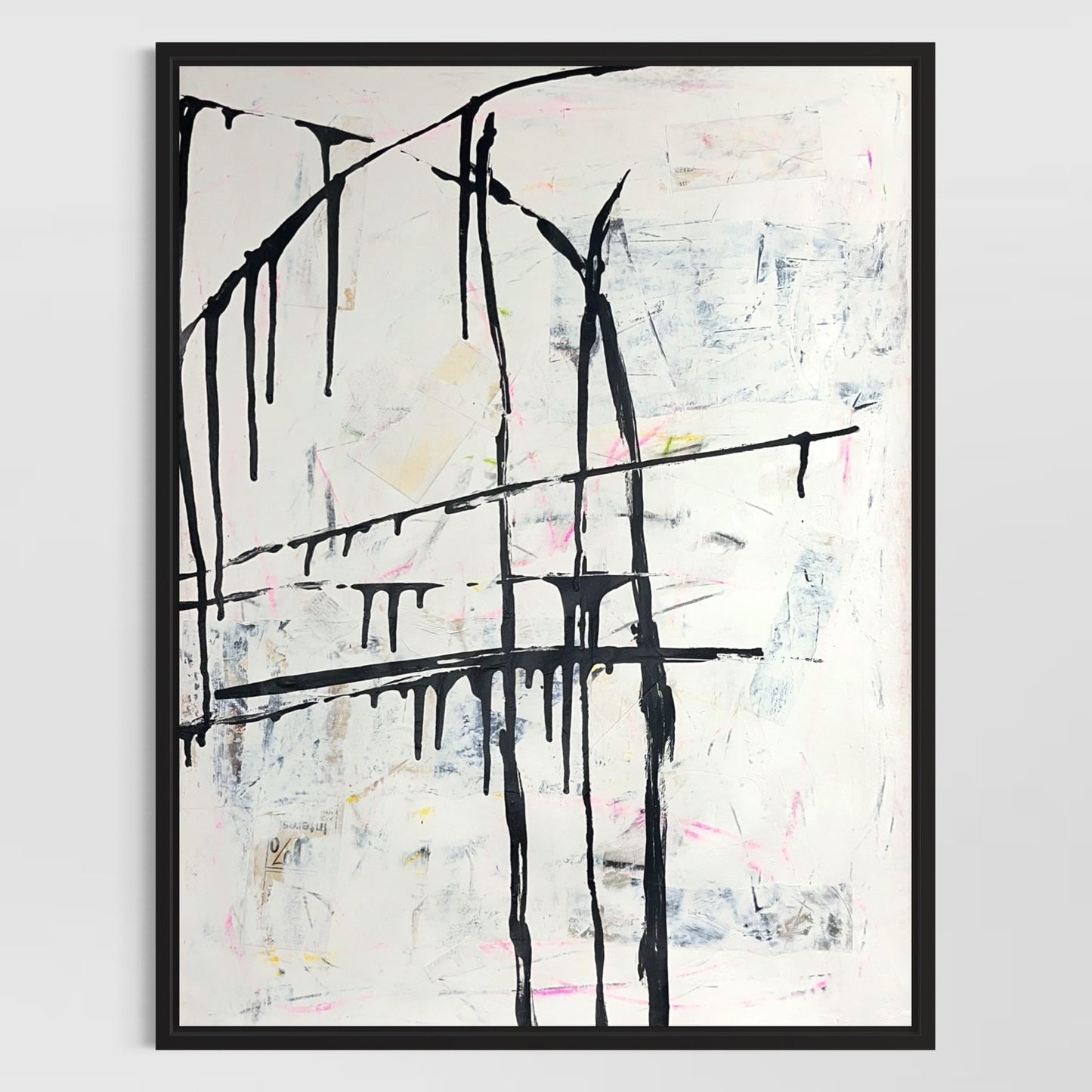 Original Mixed Media Abstract Modern Art Painting 18x24 "Lecanoscopy" Signed
