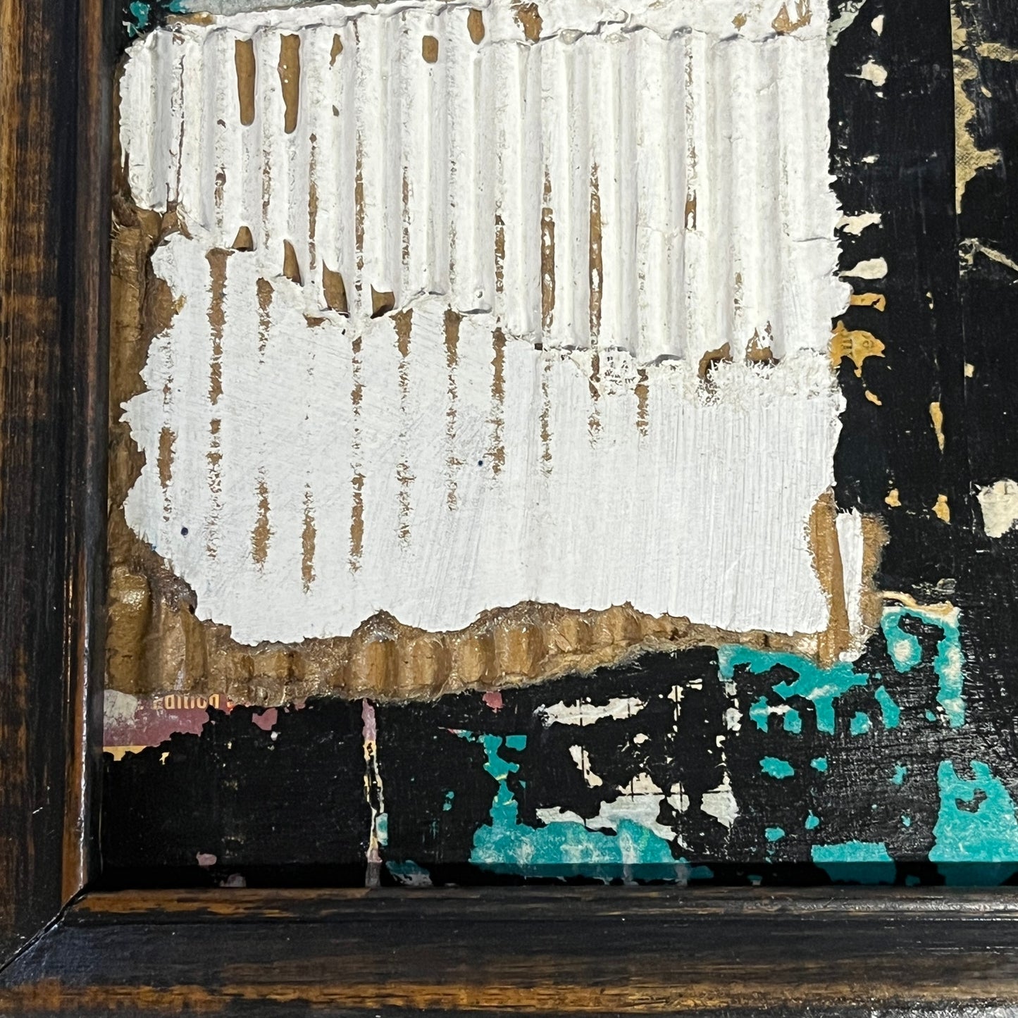 Original Framed Mixed Media Modern Art Collage Painting 10x13 "Unity"