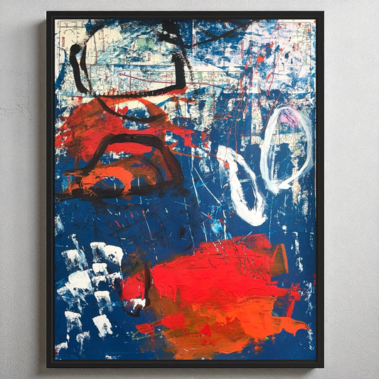 Original Mixed Media Abstract Modern Art Painting 18x24 "Viduity" Signed