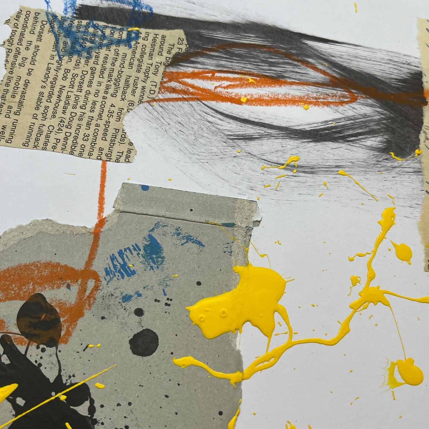 Original Mixed Media Abstract Art Collage 11x14 “Dispensable Honey" Signed