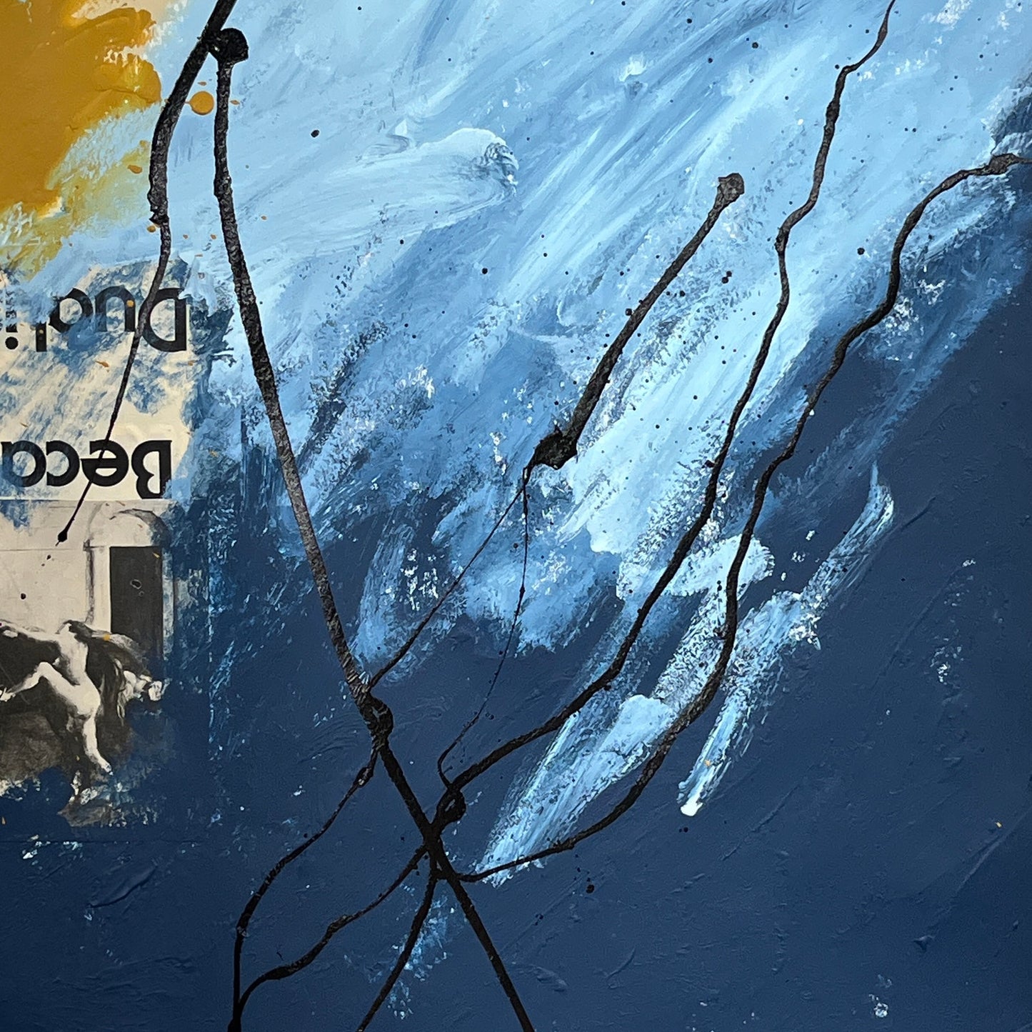 Original Mixed Media Abstract Modern Art Painting 18x24 "Surd" Signed