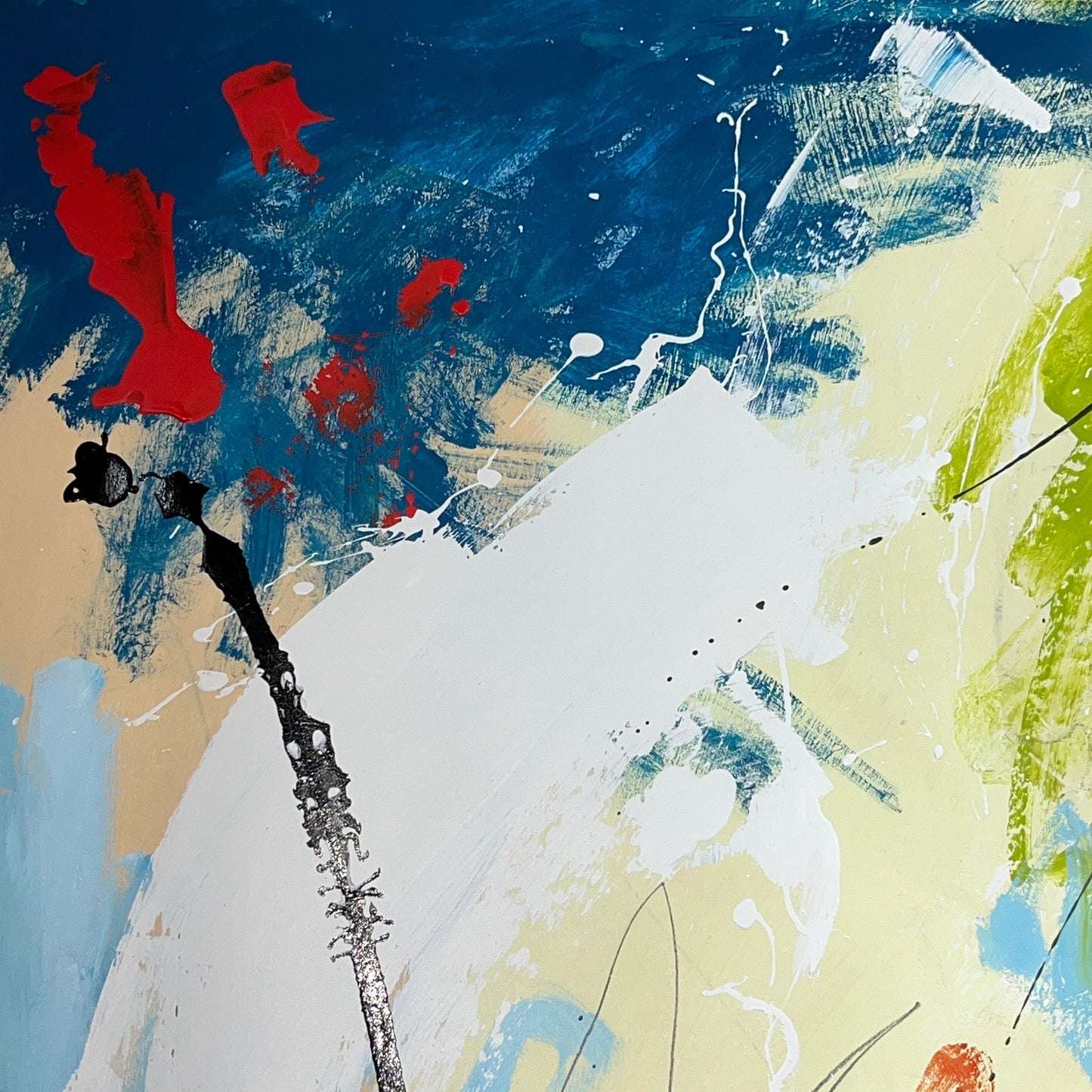 Original Mixed Media Abstract Modern Art Painting 18x24 "Seriate" Signed