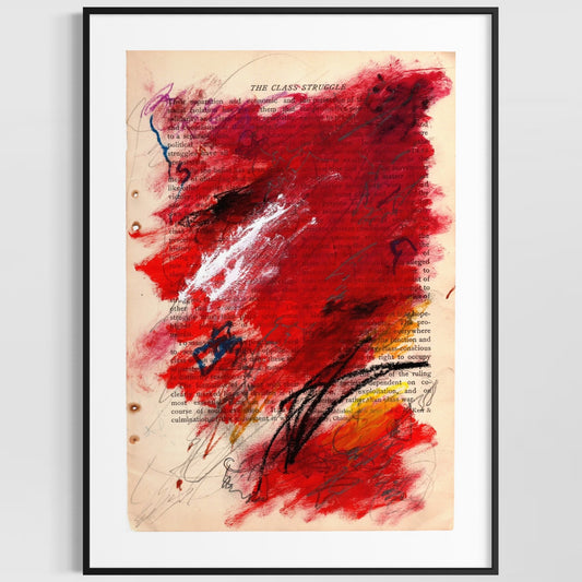 Original Abstract Modern Art Painting on Paper from 1902 Magazine #13 Signed
