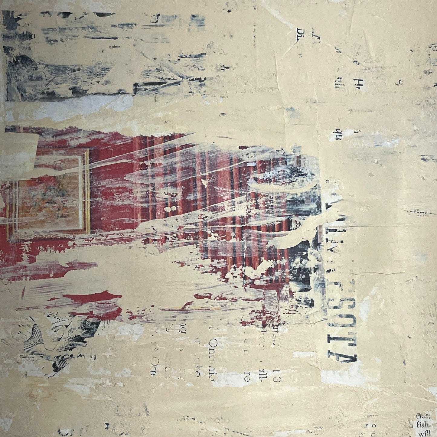 Original Mixed Media Abstract Modern Art Painting 18x24 "Melopepon" Signed