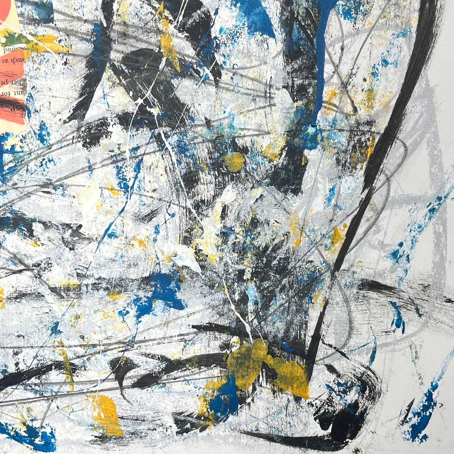 Original Mixed Media Abstract Modern Art Painting 18x24 "Holosteric" Signed