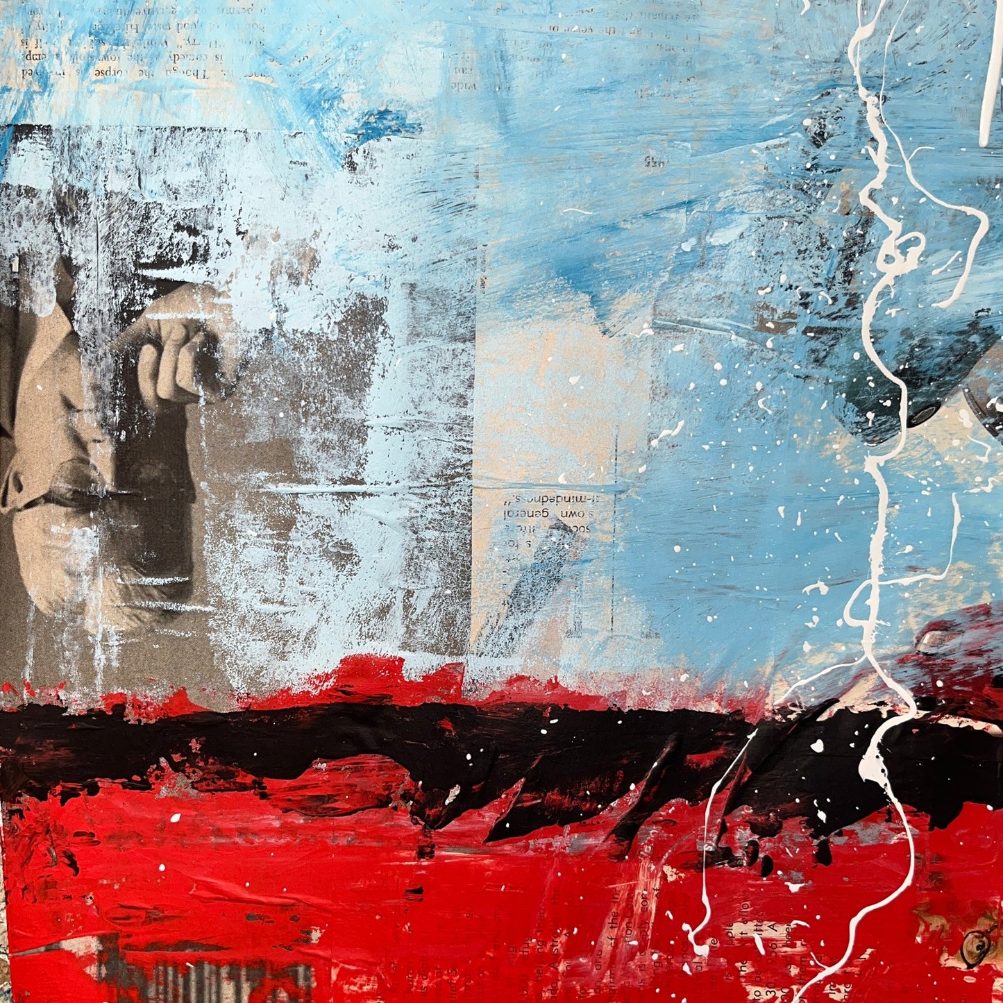 Original Mixed Media Abstract Modern Art Painting 18x24 "Quadrable" Signed