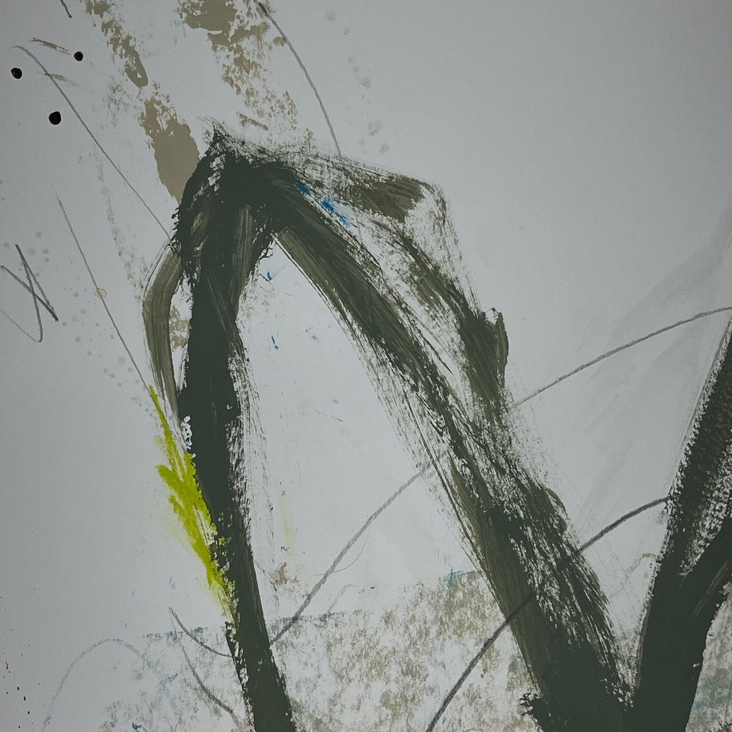 Original Mixed Media Abstract Modern Art Painting 18x24 "Drysalter" Signed