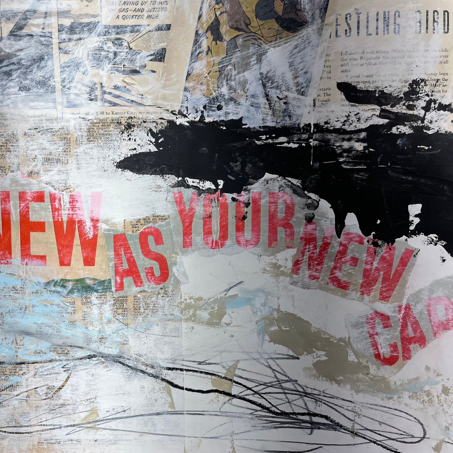 Original Mixed Media Modern Art Painting 18x24 "I'm From Missouri" Signed