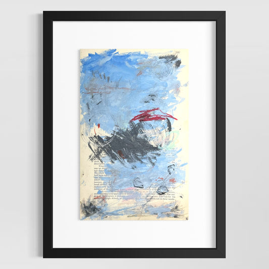 Original Abstract Modern Art Painting on Paper from 1875 Magazine #20 Signed