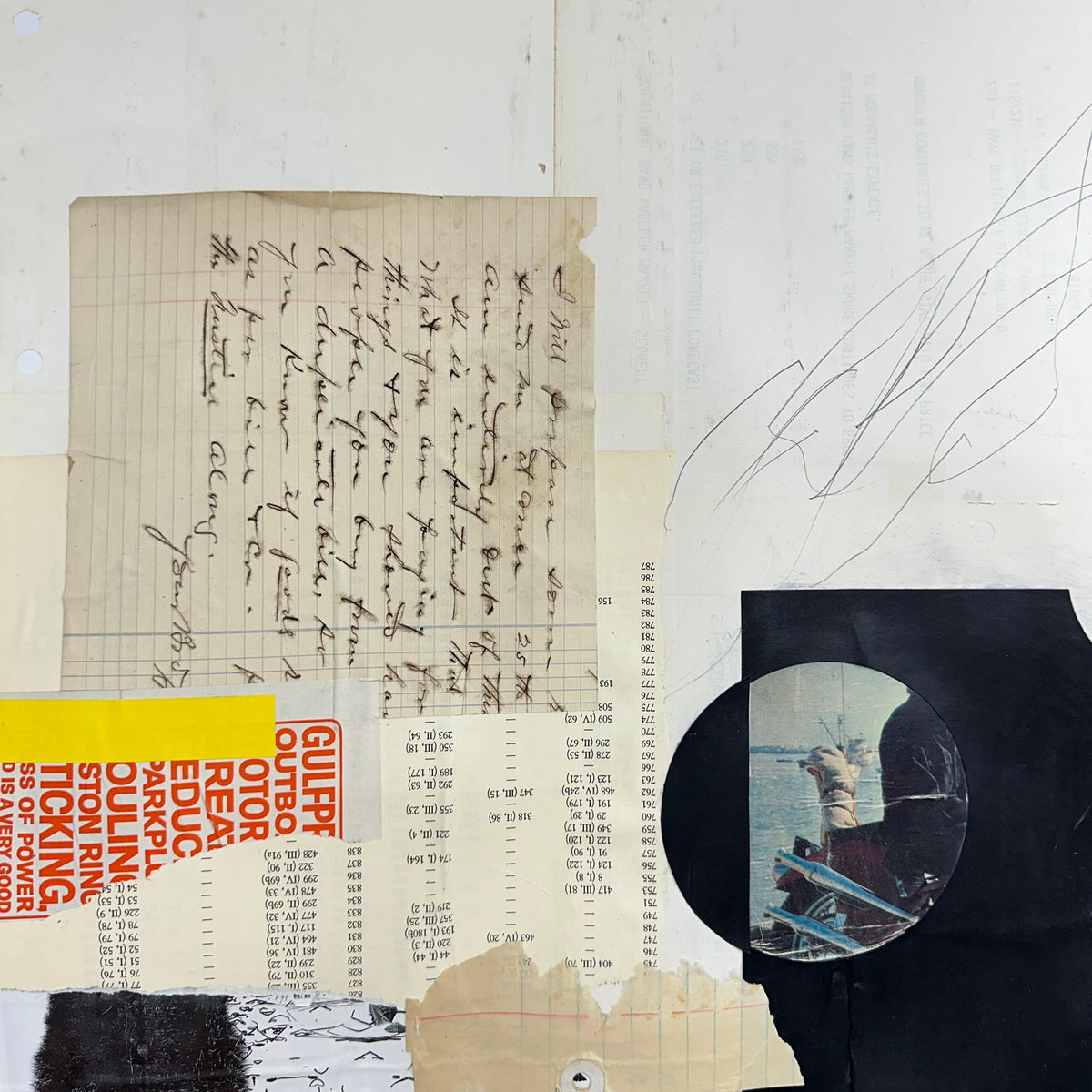 Original Mixed Media Modern Art Colllage Painting 18x24 "Ultimation" Signed