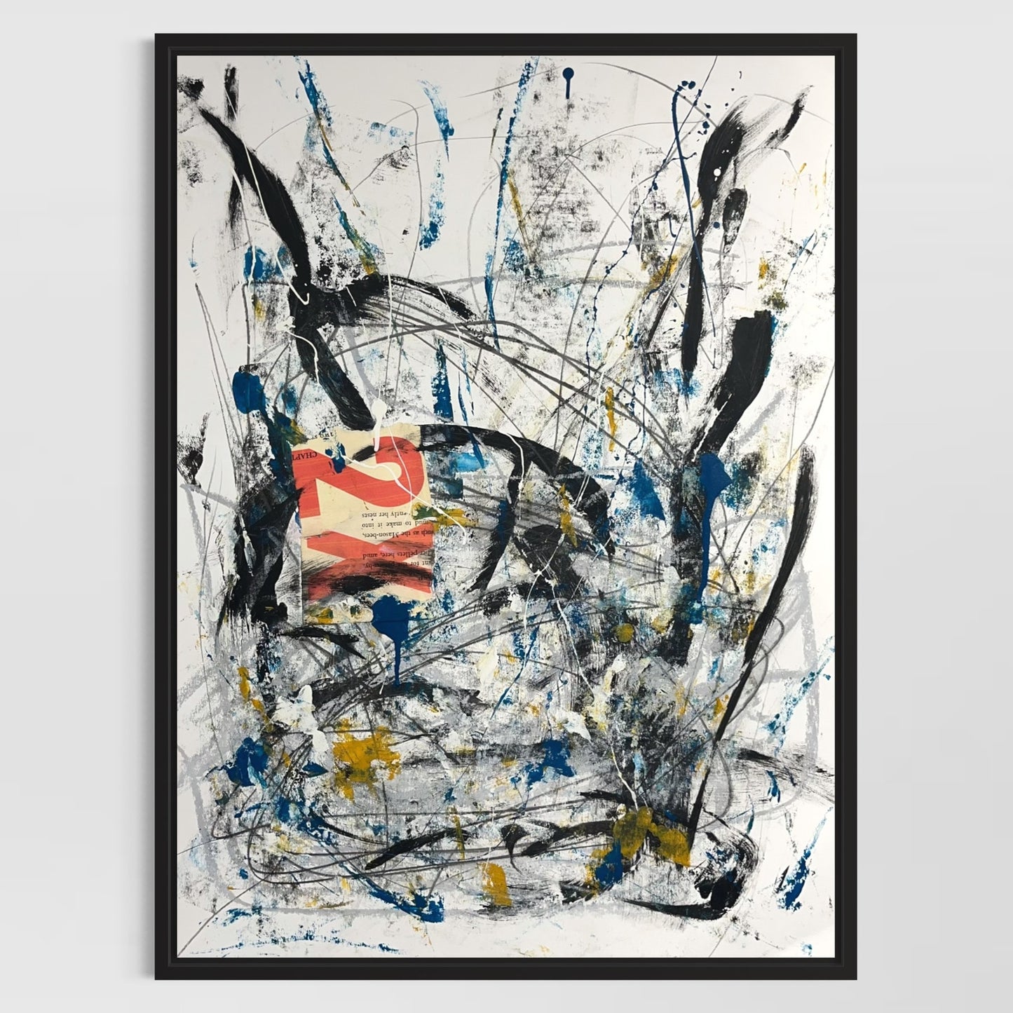 Original Mixed Media Abstract Modern Art Painting 18x24 "Holosteric" Signed