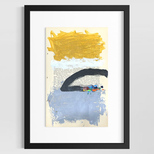 Original Abstract Modern Art Painting on Paper from 1875 Magazine #11 Signed