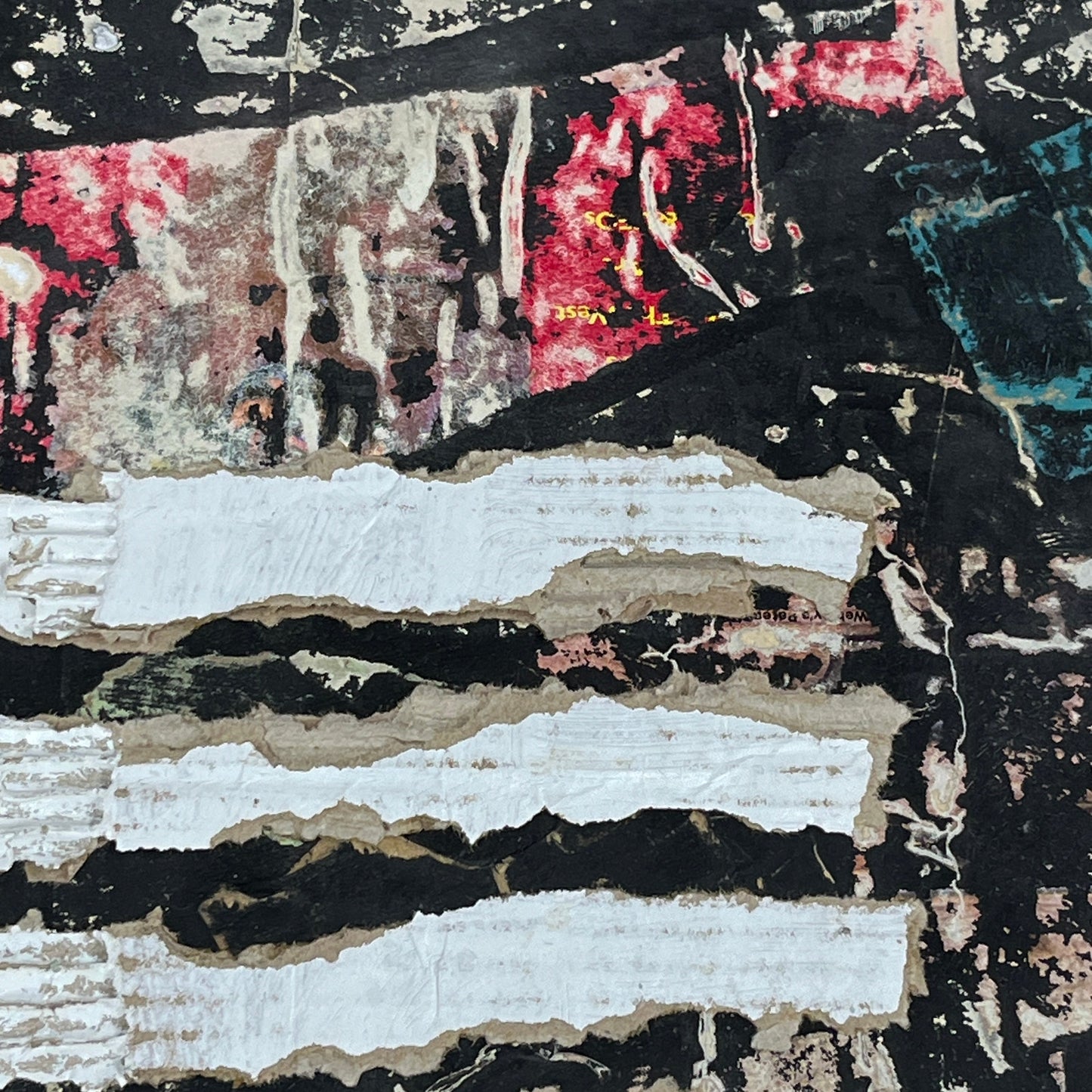 Original Framed Mixed Media Modern Art Collage Painting 12x18 "Quantimeter"