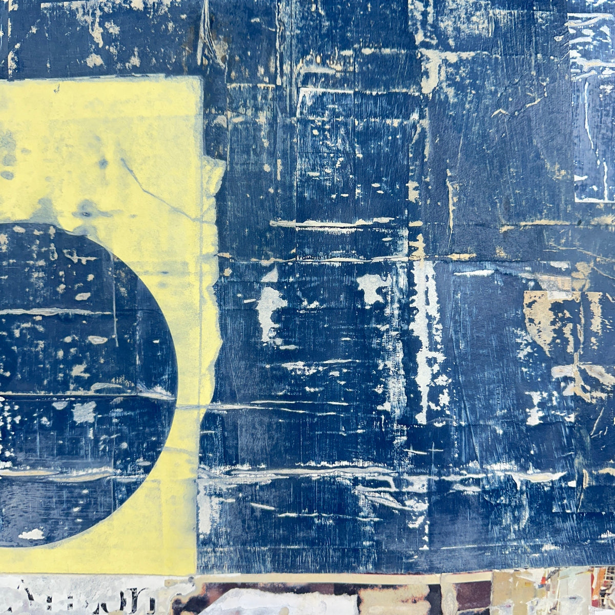 Original Mixed Media Modern Art Collage Painting 18x24 "Paralogea" Signed