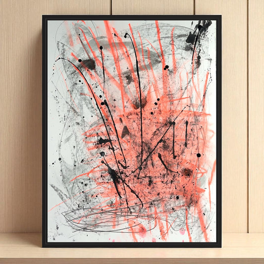 Original Mixed Media Abstract Modern Art Painting 18x24 "Sennit" Signed