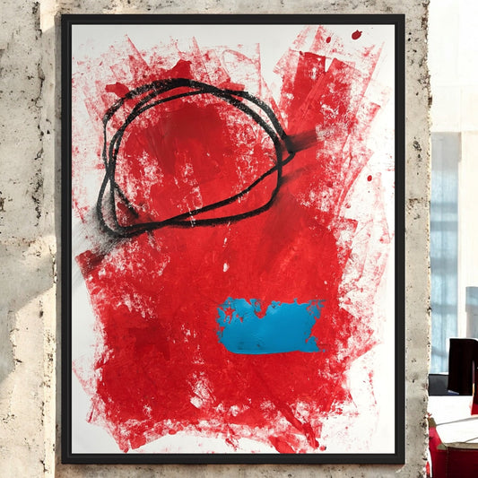 Original Mixed Media Abstract Modern Art Painting 18x24 "Phylarchy" Signed