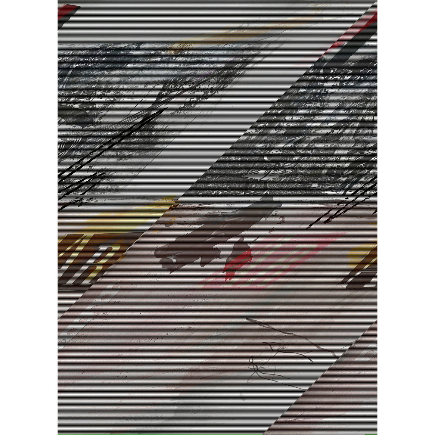 Original Abstract Modern Art Painting on Paper "Featous" #21 Signed