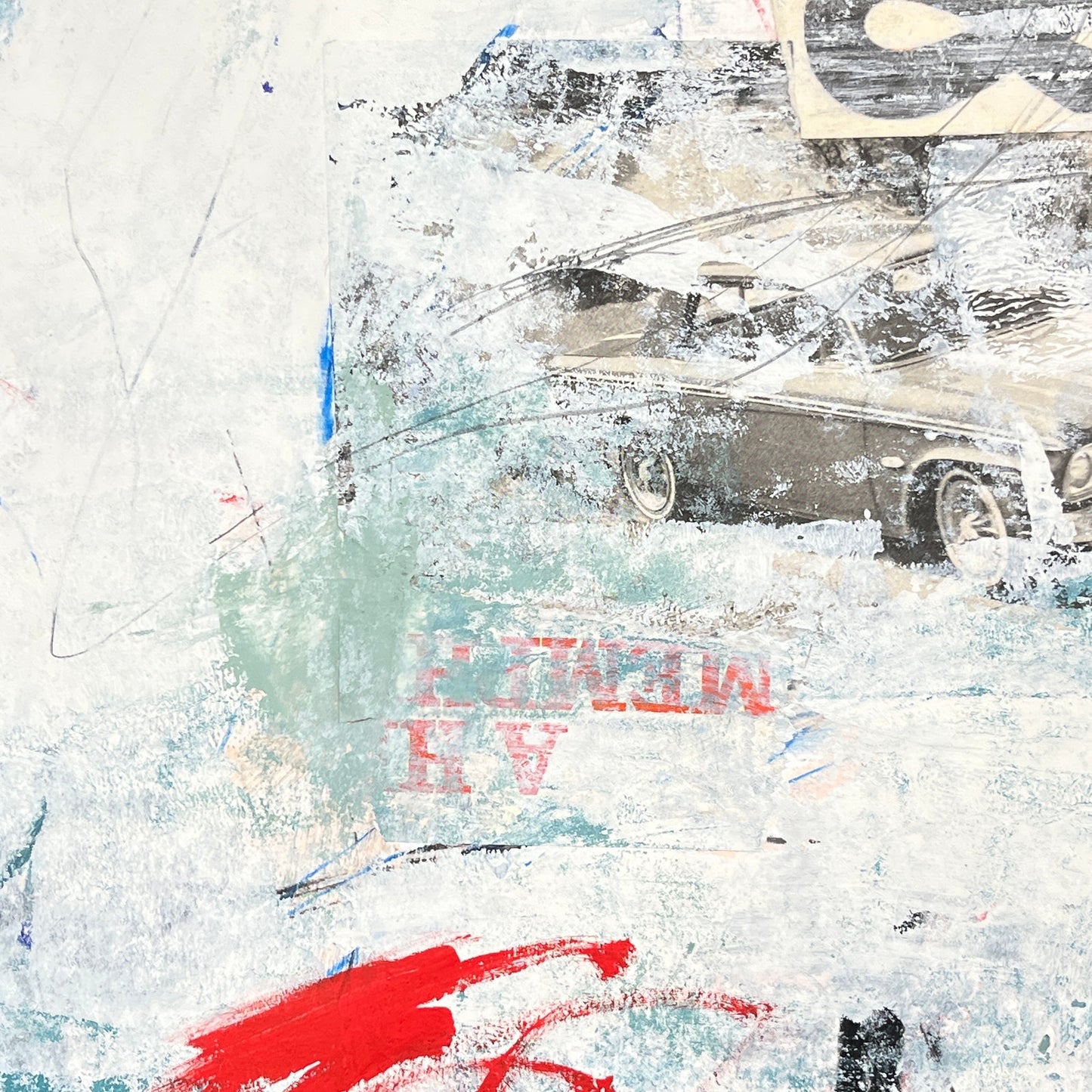 Original Mixed Media Abstract Modern Art Painting 18x24 "Paromoion" Signed