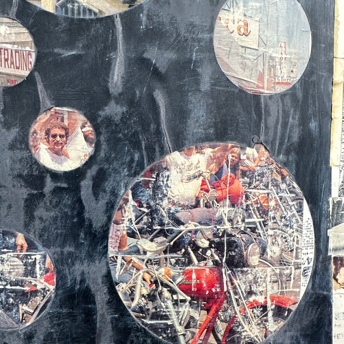 Original Mixed Media Modern Art Colllage Painting 18x24 "Anabasis" Signed