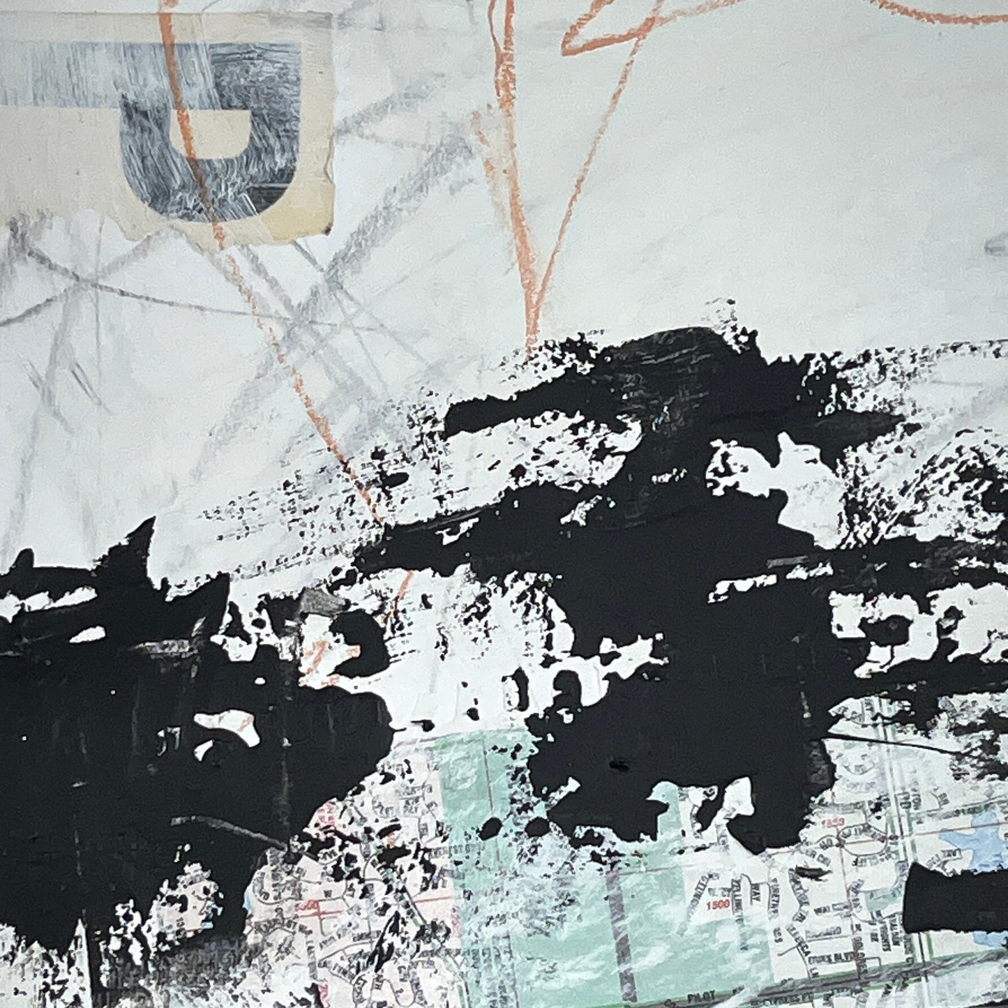 Original Mixed Media Abstract Modern Art Painting 18x24 "Triple-Action" Signed