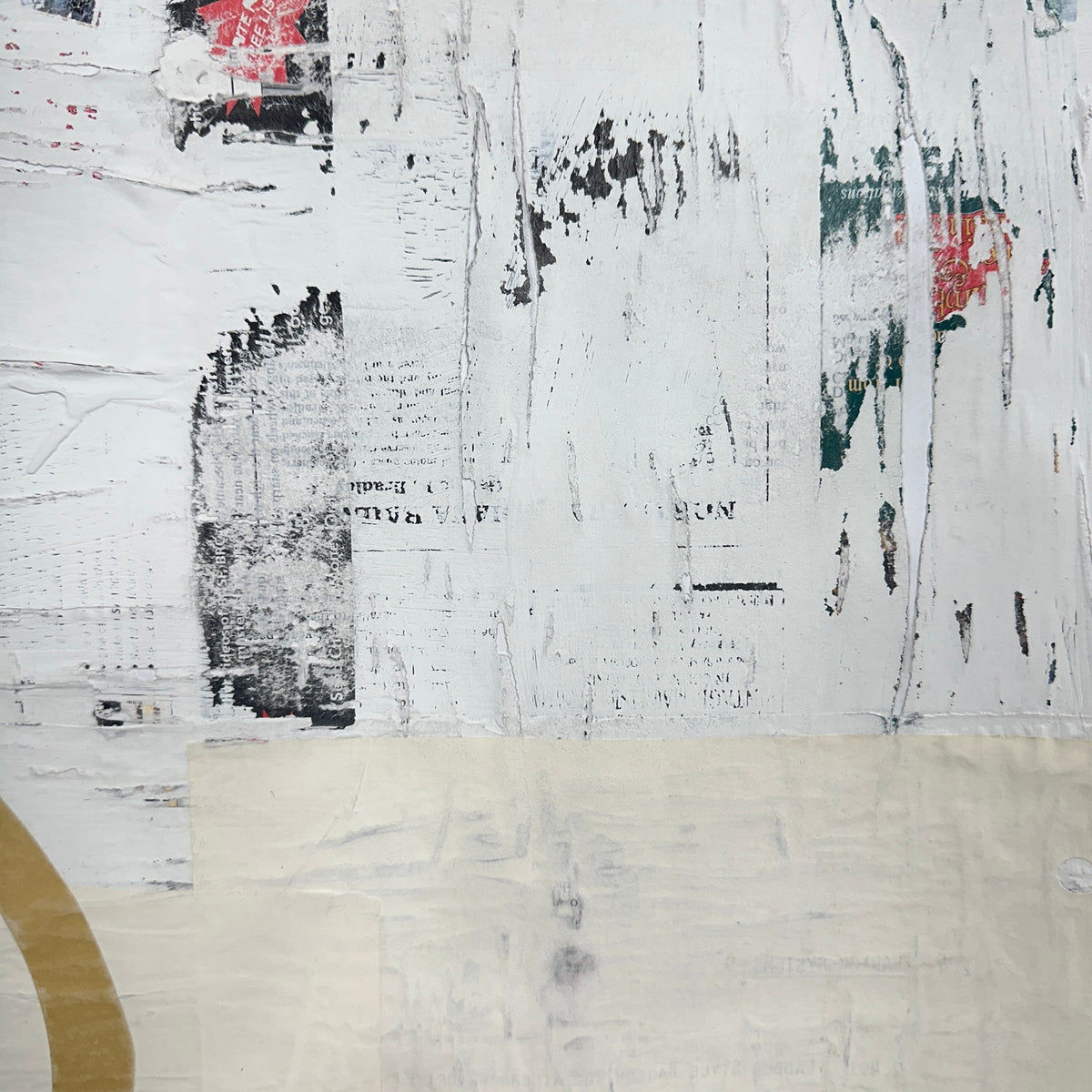 Original Mixed Media Modern Art Collage Painting 18x24 "Crenate" Signed