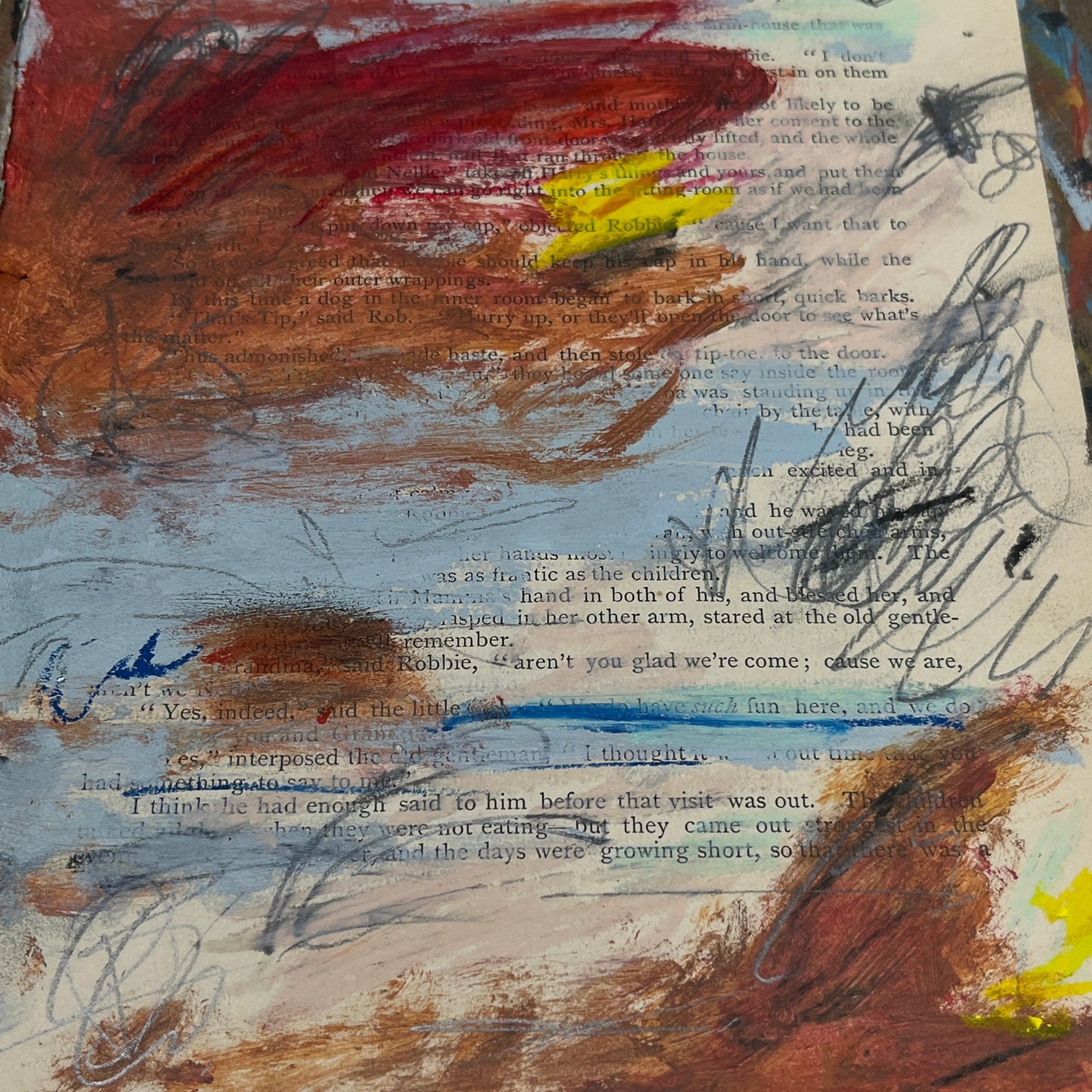 Original Abstract Modern Art Painting on Paper from 1875 Magazine #18 Signed