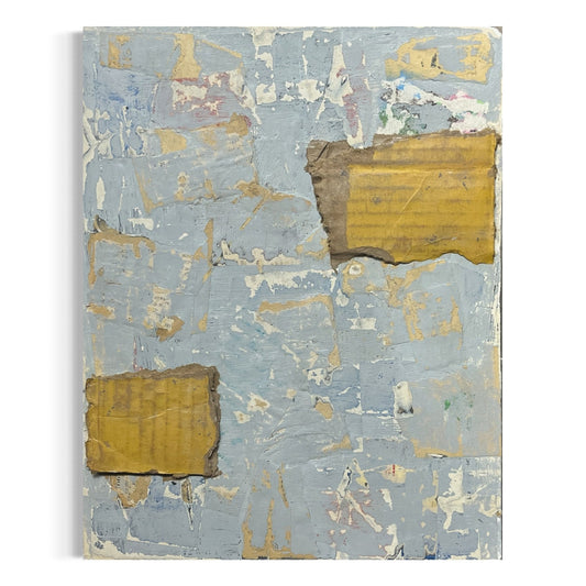 Original Mixed Media Abstract Art Collage Painting 11x14 "Bridge"