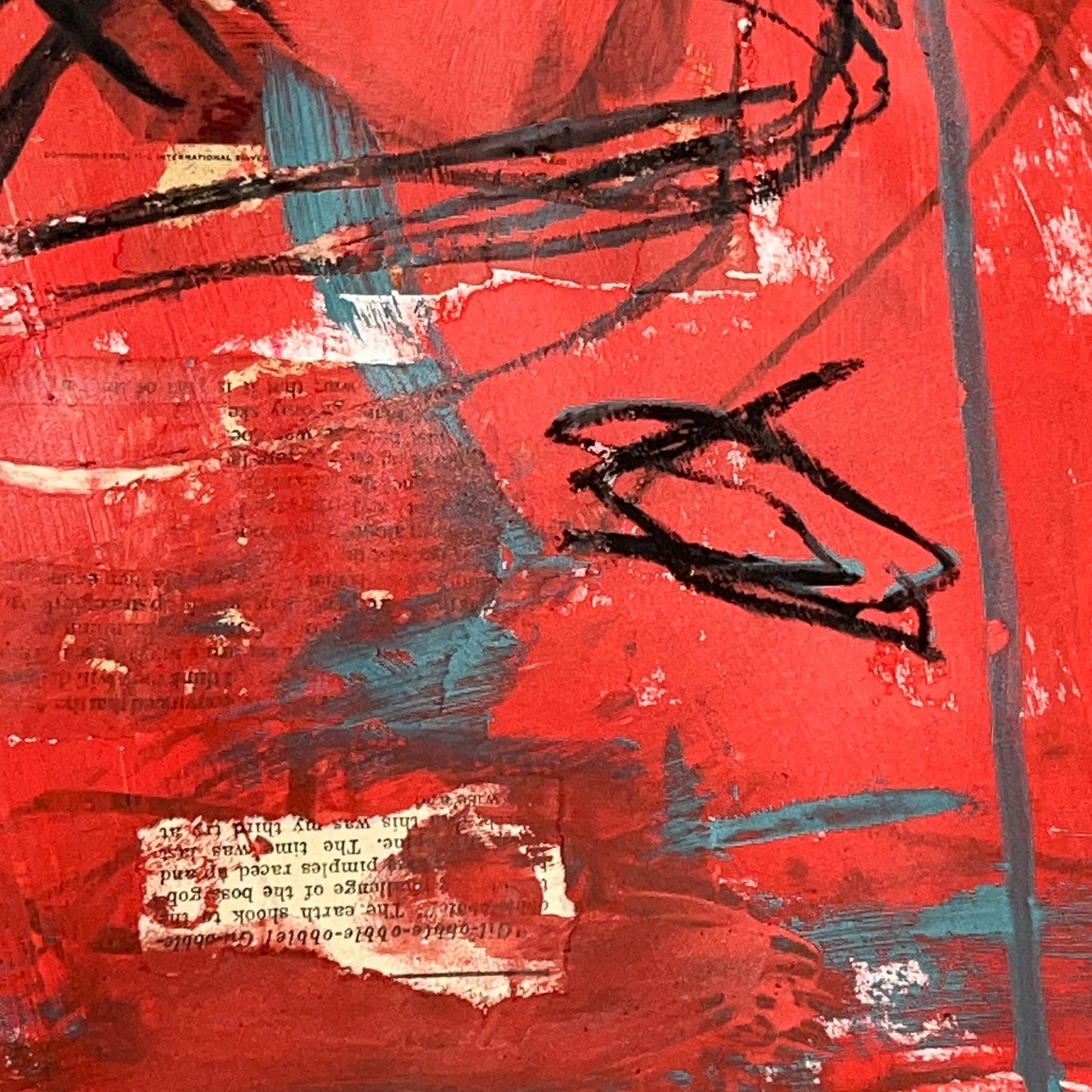 Original Mixed Media Abstract Art Painting 18x24 “America Wakes Up" Signed