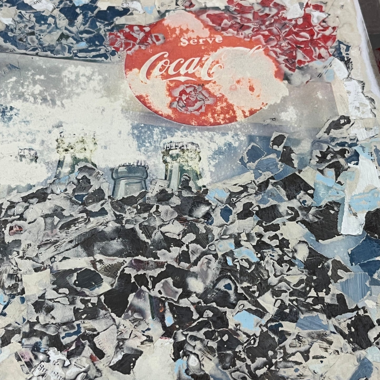 Original Mixed Media Art Collage 11x14 "1953 Coca-Cola Ad - Midsummer Magic"