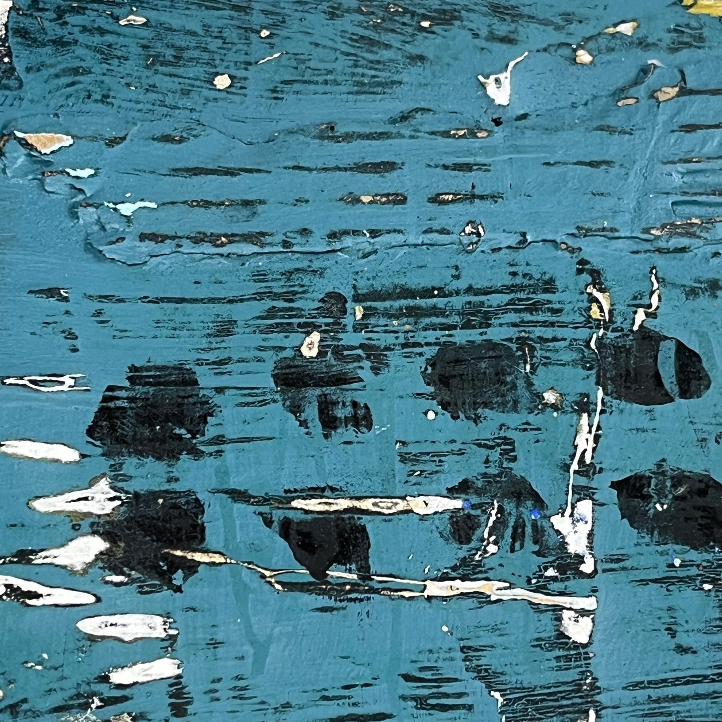 Original Grunge Minimalist Modern Art Collage Painting 8.5x11 "Blepharal" Signed