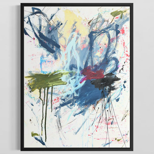 Original Mixed Media Abstract Modern Art Painting 18x24 "Brank" Signed