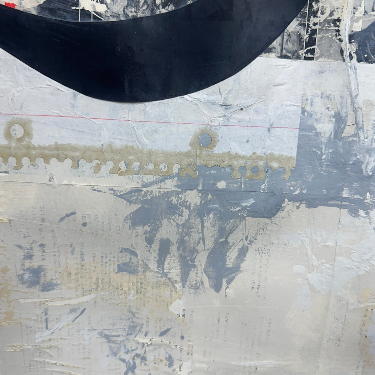 Original Mixed Media Modern Art Collage Painting 18x24 "Epistrophe" Signed