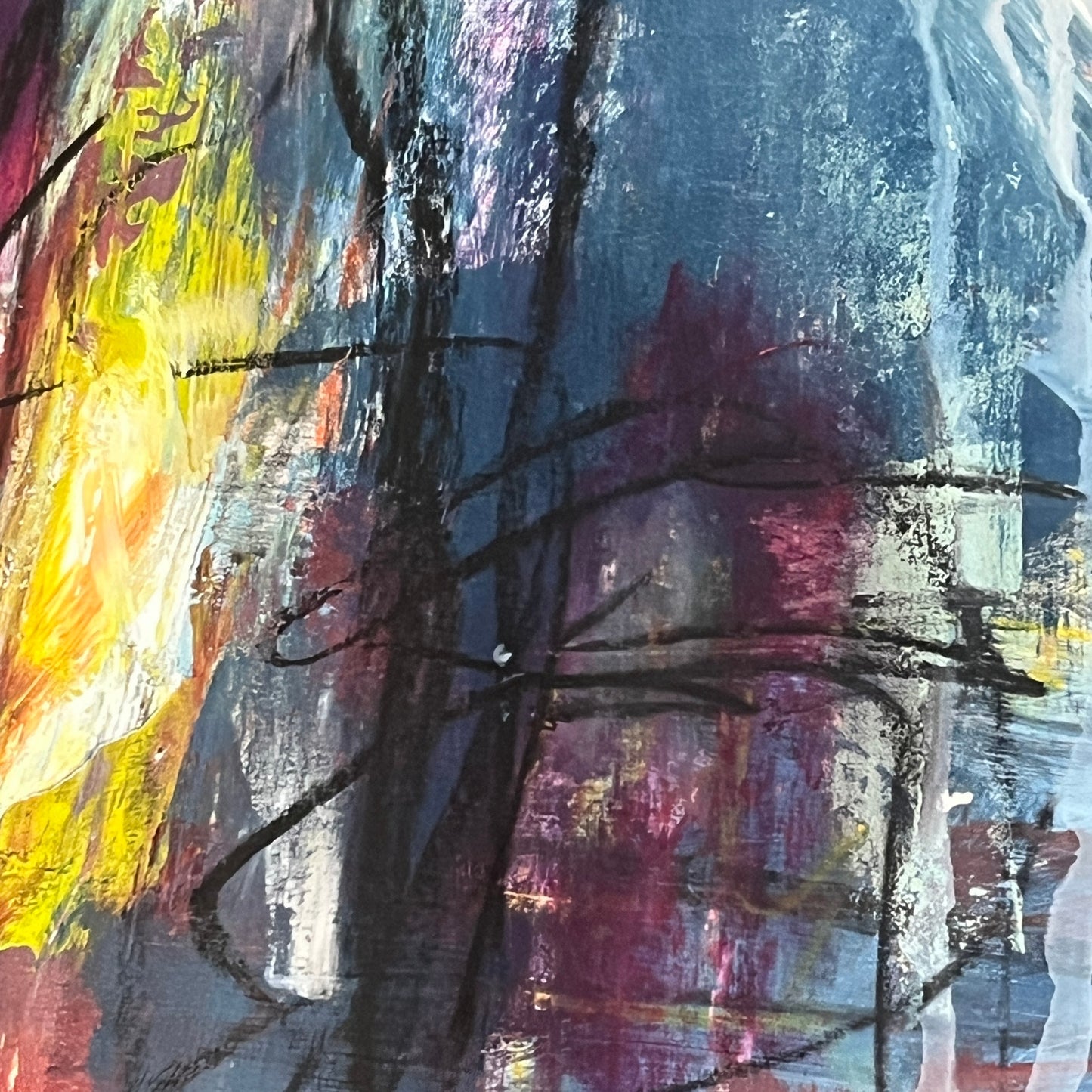 Original Mixed Media Abstract Art Painting 18x24 “Abundance" Signed
