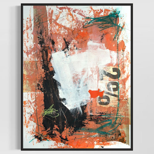 Original Mixed Media Abstract Modern Art Painting 18x24 "Diaskeuast" Signed