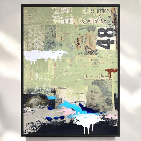 Original Mixed Media Abstract Modern Art Painting 18x24 "Spelter" Signed