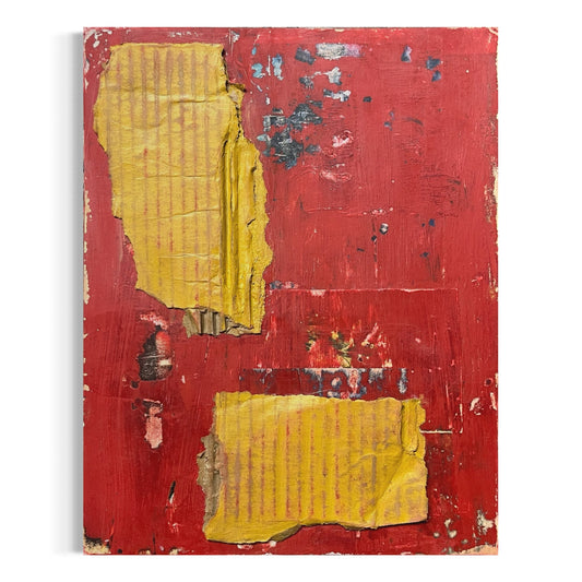 Original Mixed Media Abstract Art Collage Painting 11x14 "Coronation"