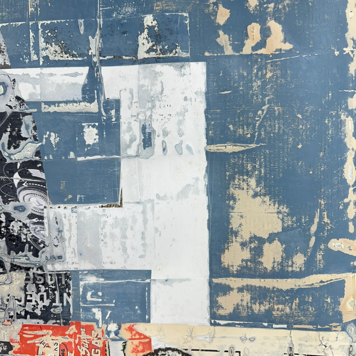 Original Mixed Media Modern Art Collage Painting 18x24 "Autography" Signed